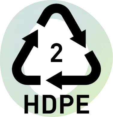 2-HDPE plastics recycling symbol