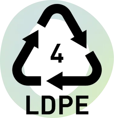 4-LDPE plastics recycling symbol