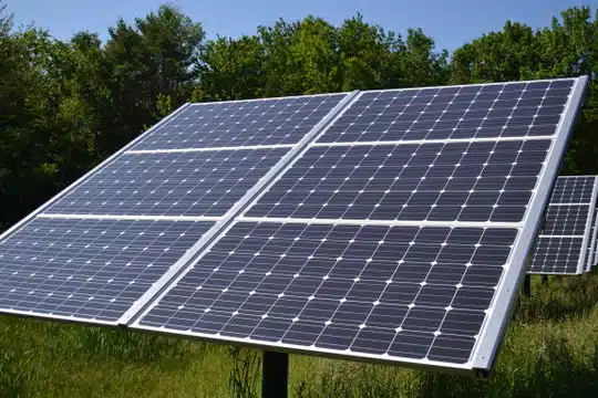 Solar panels installed at Canterbury Municipal Building, New Hampshire.